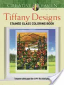Creative Haven Tiffanyho vzory Vitráže Omaľovánky - Creative Haven Tiffany Designs Stained Glass Coloring Book