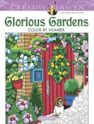 Creative Haven Glorious Gardens Omaľovánky podľa čísel - Creative Haven Glorious Gardens Color by Number Coloring Book