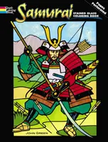 Samurajská vitrážová omaľovánka - Samurai Stained Glass Coloring Book