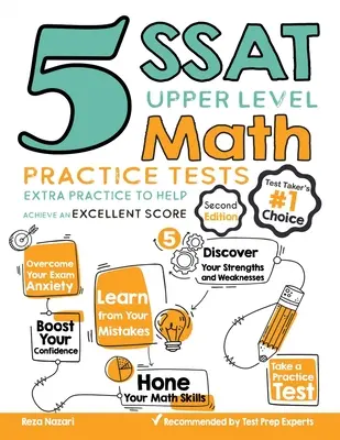 5 cvičných testov z matematiky vyššej úrovne SSAT: Ďalšie cvičenia, ktoré pomôžu dosiahnuť vynikajúce skóre - 5 SSAT Upper Level Math Practice Tests: Extra Practice to Help Achieve an Excellent Score