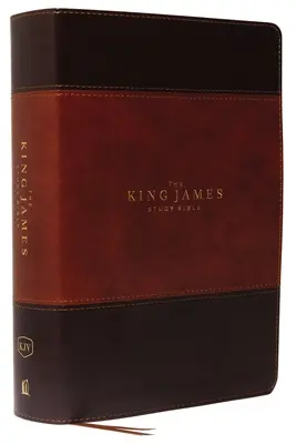Študijná Biblia kráľa Jakuba, imitácia kože, hnedá, plnofarebné vydanie - The King James Study Bible, Imitation Leather, Brown, Full-Color Edition