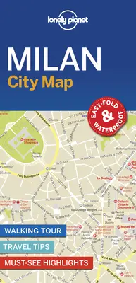 Lonely Planet Miláno Mapa mesta 1 - Lonely Planet Milan City Map 1
