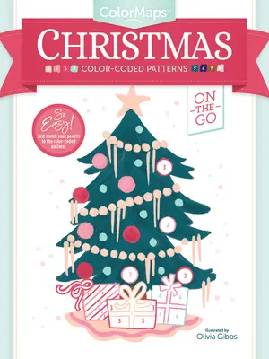Colormaps Vianoce: Vianočná kniha: Farebne kódované vzory: omaľovánky pre dospelých - Colormaps Christmas: Color-Coded Patterns Adult Coloring Book