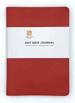 Denník s bodovou mriežkou - Rubín - Dot Grid Journal - Ruby