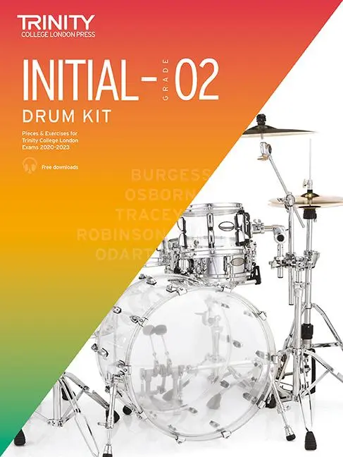 Trinity College London Súprava bicích nástrojov 2020-2023. Počiatočný stupeň 2 - Trinity College London Drum Kit 2020-2023. Initial-Grade 2