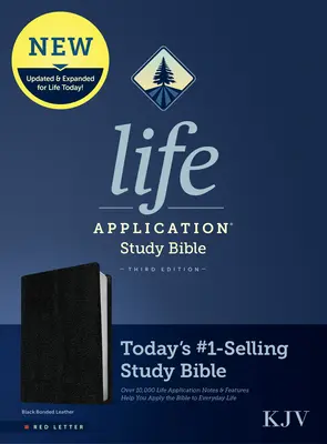KJV Life Application Study Bible, tretie vydanie (červené písmo, lepená koža, čierna) - KJV Life Application Study Bible, Third Edition (Red Letter, Bonded Leather, Black)