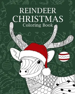 Vianočné omaľovánky so sobmi - Reindeer Christmas Coloring Book