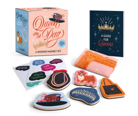 Kráľovná na jeden deň - sada drevených magnetiek - Queen for a Day - A Wooden Magnet Set