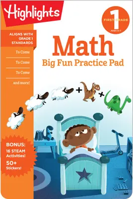 Veľká zábavná podložka na precvičovanie matematiky v prvej triede - First Grade Math Big Fun Practice Pad