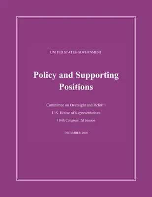 Politika vlády Spojených štátov amerických a jej podporné pozície (Slivková kniha) 2020 - United States Government Policy and Supporting Positions (Plum Book) 2020