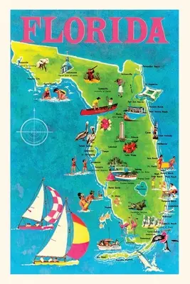Vintage Journal Mapa Floridy - Vintage Journal Map of Florida
