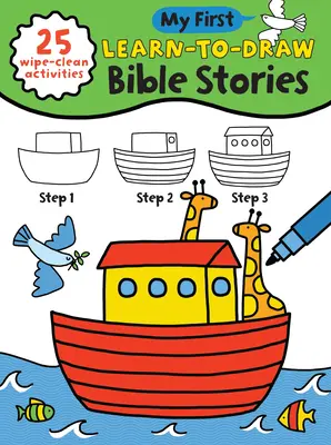 Moja prvá učebnica kreslenia: (25 aktivít na utieranie + suchý stierateľný fix) - My First Learn-To-Draw: Bible Stories: (25 Wipe Clean Activities + Dry Erase Marker)