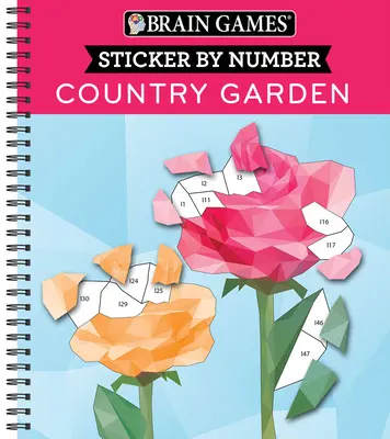 Hry na mozog - Nálepka podľa čísla: Záhrada na vidieku - Brain Games - Sticker by Number: Country Garden