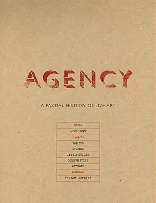 Agentúra: Čiastočné dejiny živého umenia - Agency: A Partial History of Live Art
