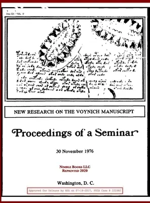 Nový výskum Voynichovho rukopisu: Zborník príspevkov zo seminára - New Research on the Voynich Manuscript: Proceedings of a Seminar