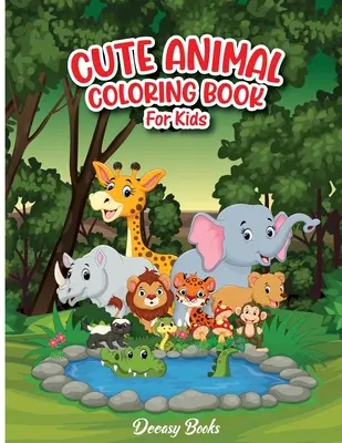 Roztomilé zvieracie omaľovánky pre deti - Cute Animal Coloring Book For Kids