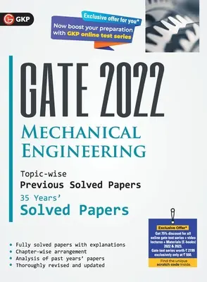 GATE 2022 Strojárstvo - 35 rokov Tematické riešené dokumenty (G K Publications (P) Ltd) - GATE 2022 Mechanical Engineering - 35 Years Topic-wise Previous Solved Papers (G K Publications (P) Ltd)