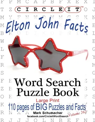 Zakrúžkujte, Elton John Fakty, Hľadanie slov, Puzzle Book - Circle It, Elton John Facts, Word Search, Puzzle Book