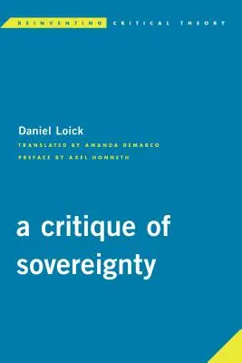 Kritika suverenity - A Critique of Sovereignty