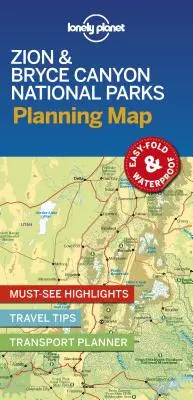 Lonely Planet Národné parky Zion a Bryce Canyon Plánovacia mapa 1 - Lonely Planet Zion & Bryce Canyon National Parks Planning Map 1