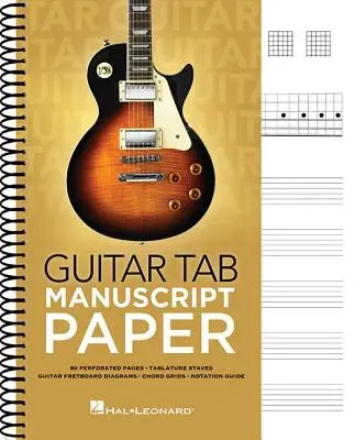 Rukopis gitarových tabulatúr - Guitar Tab Manuscript Paper