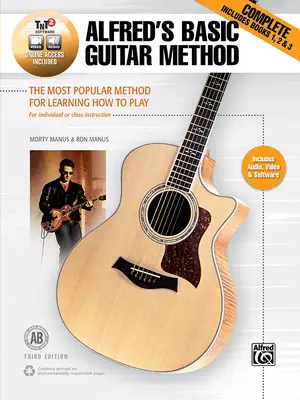Alfred's Basic Guitar Method, Complete: Najobľúbenejšia metóda na výučbu hry, kniha a online video/audio/softvér - Alfred's Basic Guitar Method, Complete: The Most Popular Method for Learning How to Play, Book & Online Video/Audio/Software