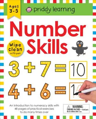 Pracovný zošit Wipe Clean: Číselné zručnosti (v priloženej špirálovej väzbe): Vek 4-7 rokov; Wipe-Clean s perom a kartičkami na čítanie - Wipe Clean Workbook: Number Skills (Enclosed Spiral Binding): Ages 4-7; Wipe-Clean with Pen & Flash Cards