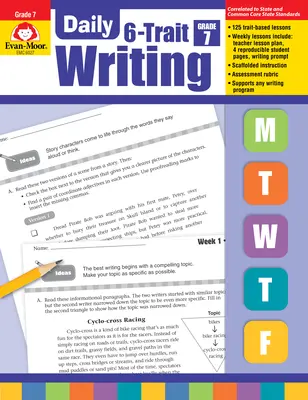 Každodenné písanie 6-titulkov 7. ročník - Daily 6-Trait Writing Grade 7