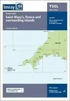 Imray Mapa Y50 Laminovaná - Laminovaná Y50 Saint Mary's, Tresco a okolité ostrovy (malý formát) - Imray Chart Y50 Laminated - Laminated Y50 Saint Mary's, Tresco and Surrounding Islands (Small Format)
