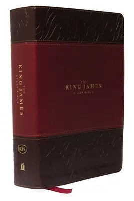 Študijná Biblia kráľa Jakuba, imitácia kože, bordová farba, plnofarebné vydanie - The King James Study Bible, Imitation Leather, Burgundy, Full-Color Edition