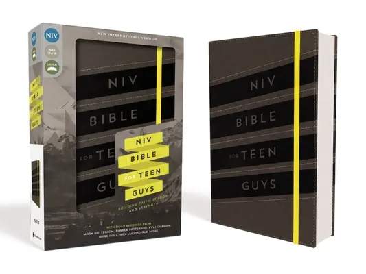 NIV, Biblia pre dospievajúcich chlapcov, kožená, uhľová, elastický uzáver: budovanie viery, múdrosti a sily - NIV, Bible for Teen Guys, Leathersoft, Charcoal, Elastic Closure: Building Faith, Wisdom and Strength