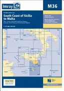 Imray Chart M36 - Južné pobrežie Sicílie po Maltu - Imray Chart M36 - South Coast of Sicilia to Malta