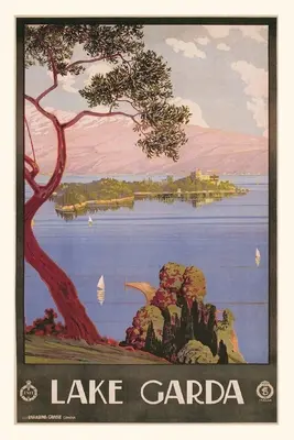 Vintage Journal Jazero Gada, Taliansko Cestovný plagát - Vintage Journal Lake Gada, Italy Travel Poster