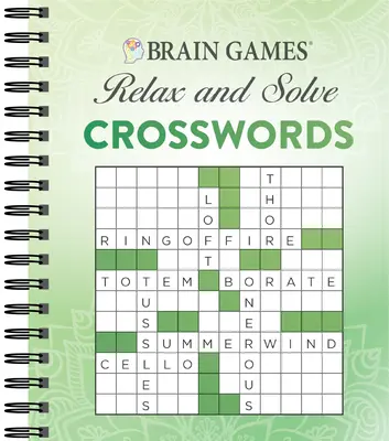 Hry na mozog - Relaxuj a rieš: Krížovky (zelená) - Brain Games - Relax and Solve: Crosswords (Green)