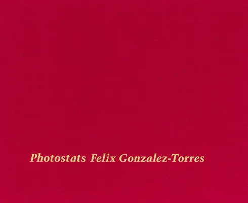 Felix Gonzalez-Torres: Fotostránky - Felix Gonzalez-Torres: Photostats