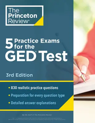 5 cvičných testov pre GED Test, 3. vydanie: Extra príprava pre vyššie skóre, 3. vydanie - 5 Practice Exams for the GED Test, 3rd Edition: Extra Prep for a Higher Score