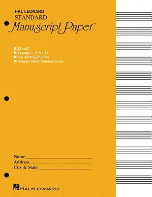 Štandardný rukopisný papier ( žltá obálka) - Standard Manuscript Paper ( Yellow Cover)