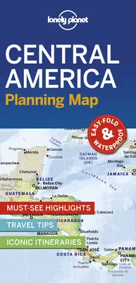 Lonely Planet Plánovacia mapa Strednej Ameriky 1 - Lonely Planet Central America Planning Map 1