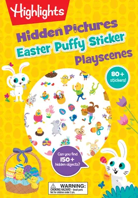 Veľkonočné skryté obrázky Pufované samolepky na hranie - Easter Hidden Pictures Puffy Sticker Playscenes