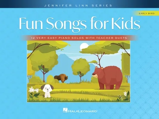 Zábavné piesne pre deti: 12 veľmi jednoduchých klavírnych sól s duetami pre učiteľov - Fun Songs for Kids: 12 Very Easy Piano Solos with Teacher Duets