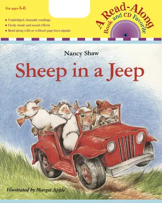 Ovce v džípe Kniha a CD [s CD] - Sheep in a Jeep Book & CD [With CD]