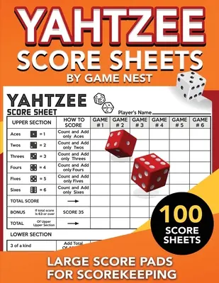 Výsledkové hárky Yahtzee: Skórovacie karty Yahtzee 8,5 x 11