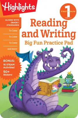Veľká zábavná podložka na precvičovanie čítania a písania v prvej triede - First Grade Reading and Writing Big Fun Practice Pad