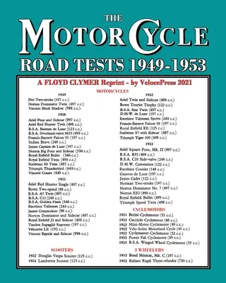 MOTOCYKLOVÉ CESTNÉ TESTY 1949-1953 (z časopisu Motor Cycle UK) - MOTORCYCLE ROAD TESTS 1949-1953 (From the Motor Cycle magazine UK)