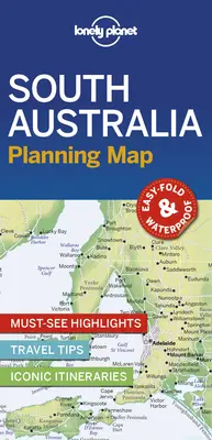 Lonely Planet Južná Austrália Plánovacia mapa 1 - Lonely Planet South Australia Planning Map 1
