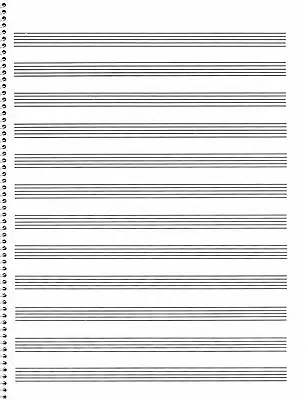 65. Špirálová kniha: Sklenená špirálová kniha: 12 stôp: Vydanie: Passantino Manuscript Paper - 65. Spiral Book: 12-Stave: Passantino Manuscript Paper
