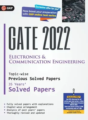 GATE 2022 Elektronika a komunikačné inžinierstvo - 35 rokov Tematické riešené dokumenty (G K Publications (P) Ltd) - GATE 2022 Electronics & Communication Engineering - 35 Years Topic-wise Previous Solved Papers (G K Publications (P) Ltd)