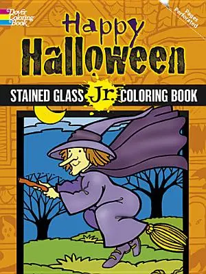 Veselé halloweenske vitráže Junior Omaľovánky - Happy Halloween Stained Glass Jr. Coloring Book