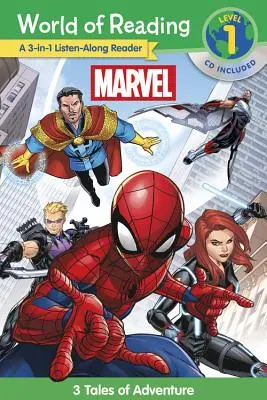 Svet čítania Marvel 3-v-1 Listen-Along Reader: 3 príbehy o dobrodružstve [s audio CD] - World of Reading Marvel 3-In-1 Listen-Along Reader: 3 Tales of Adventure [With Audio CD]