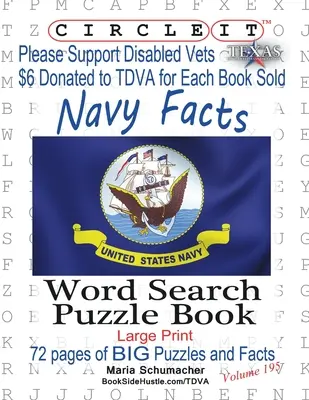 Zakrúžkujte to, Fakty o námorníctve Spojených štátov, Hľadanie slov, Puzzle Book - Circle It, United States Navy Facts, Word Search, Puzzle Book